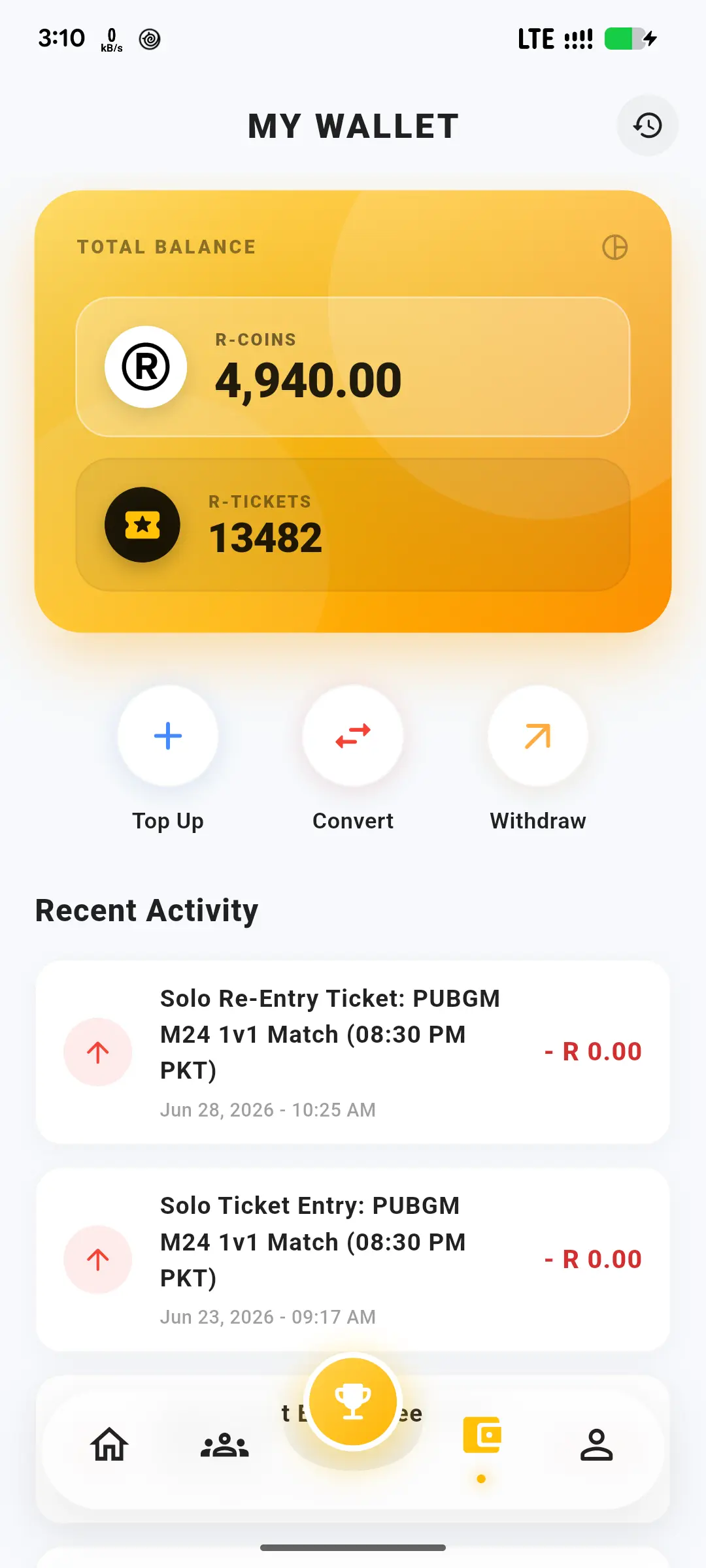 Wallet Screen
